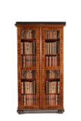 A pair of French marquetry bookcases, in Louis XVI style, late 18th century