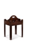 A George III mahogany bottle holder