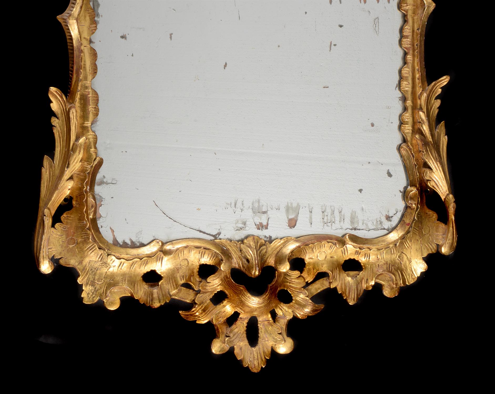 A George III carved giltwood wall mirror - Image 2 of 3