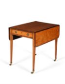 Y A George III satinwood and kingwood crossbanded Pembroke table