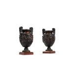 A pair of Continental patinated bronze models of the Townley Vase, second half 19th century