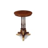 A William IV fustic and ormolu mounted circular occasional table