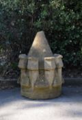 An unusual sculpted stone architectural finial