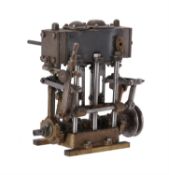 A model of a Stuart twin cylinder live steam marine engine