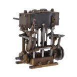 A model of a Stuart twin cylinder live steam marine engine