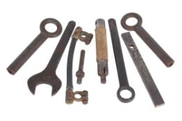 An original Gardner tool box with contents