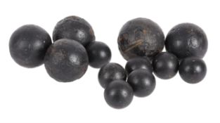 A collection of cannon balls