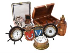 A Smiths Marine brass cased ships clock