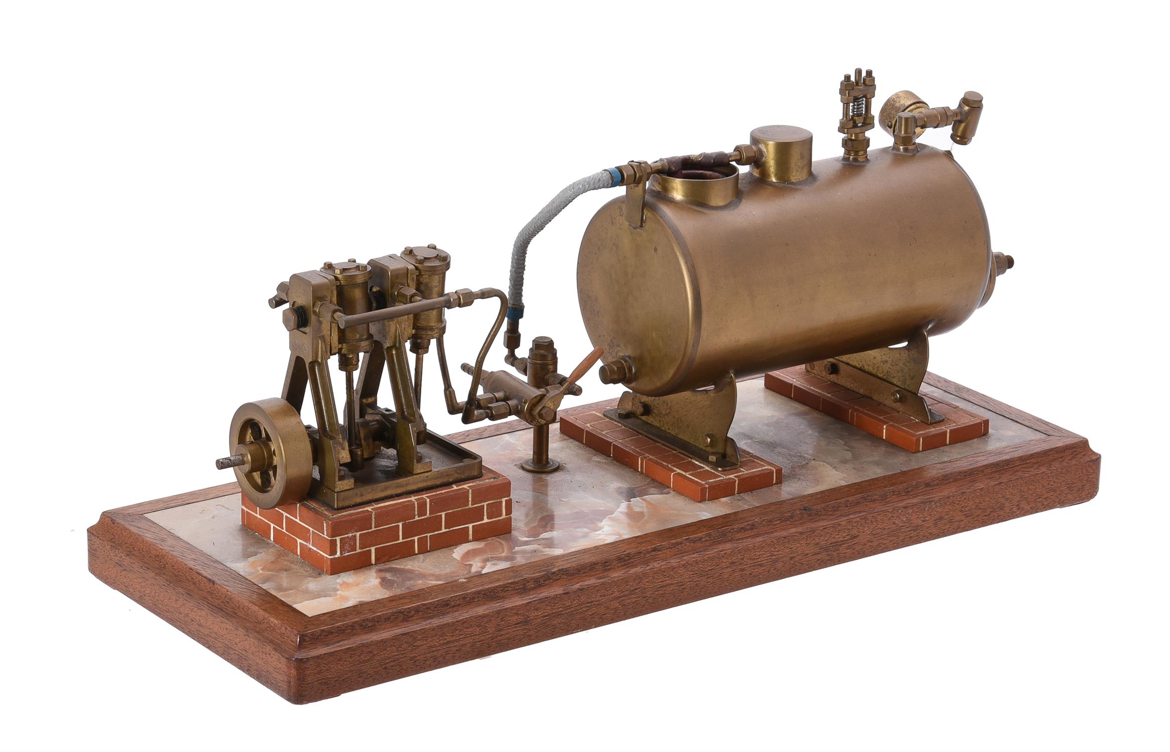 A well engineered model of a twin oscillating vertical steam engine - Image 2 of 2