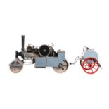 A well engineered 2 inch scale model of an Aveling and Porter live steam tandem roller