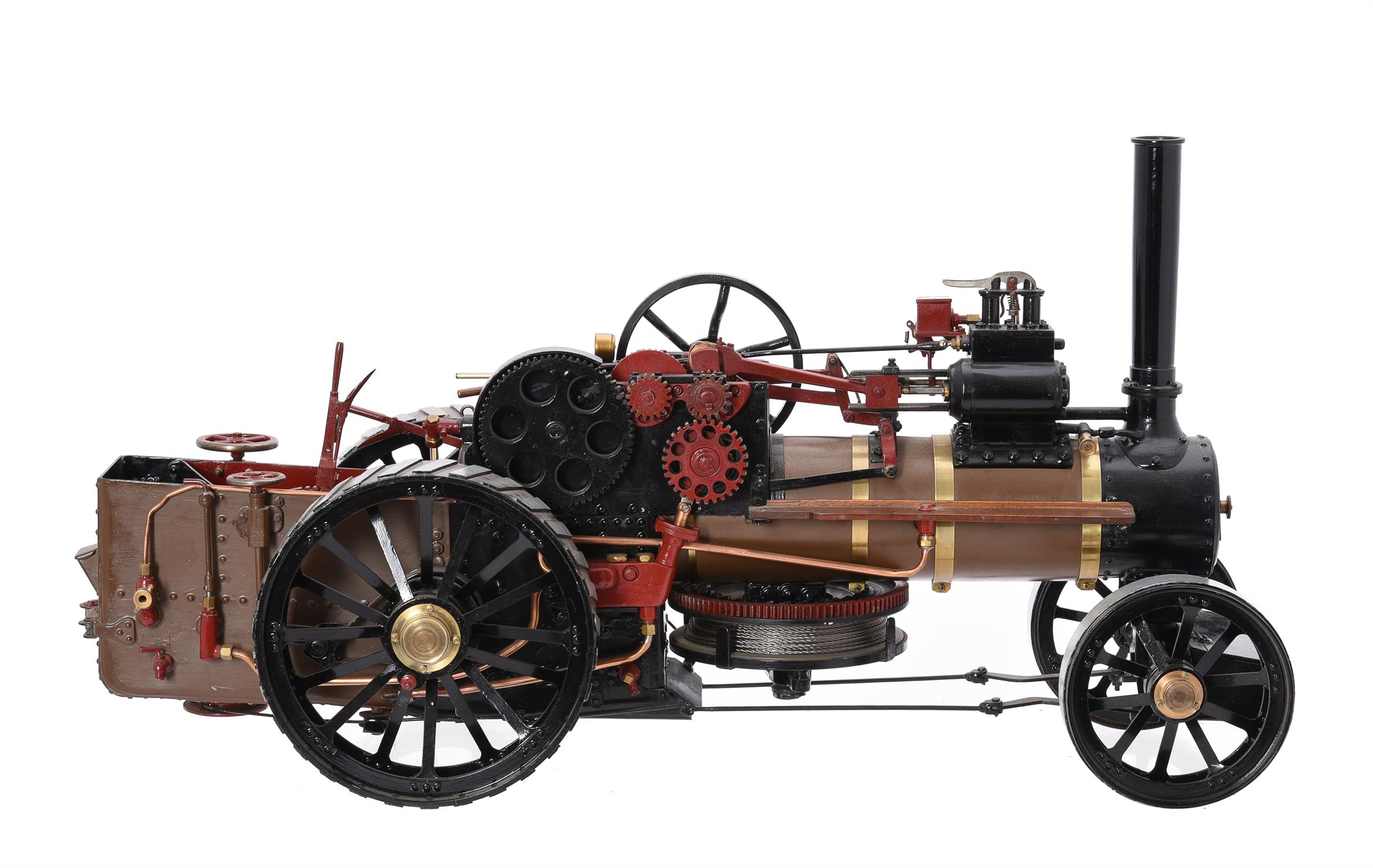 An exhibition standard 1 inch scale model of an agricultural ploughing engine - Image 3 of 4