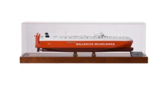 A presentation model of the cargo ship 'Wallenius Wilhelmsen'