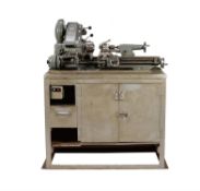 A single phase Myford Super 7b Model Engineers lathe on stand