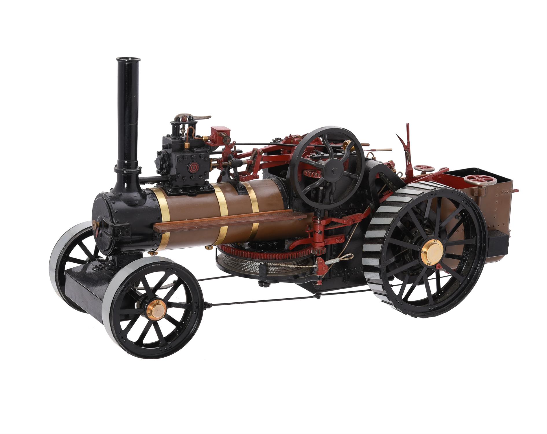 An exhibition standard 1 inch scale model of an agricultural ploughing engine