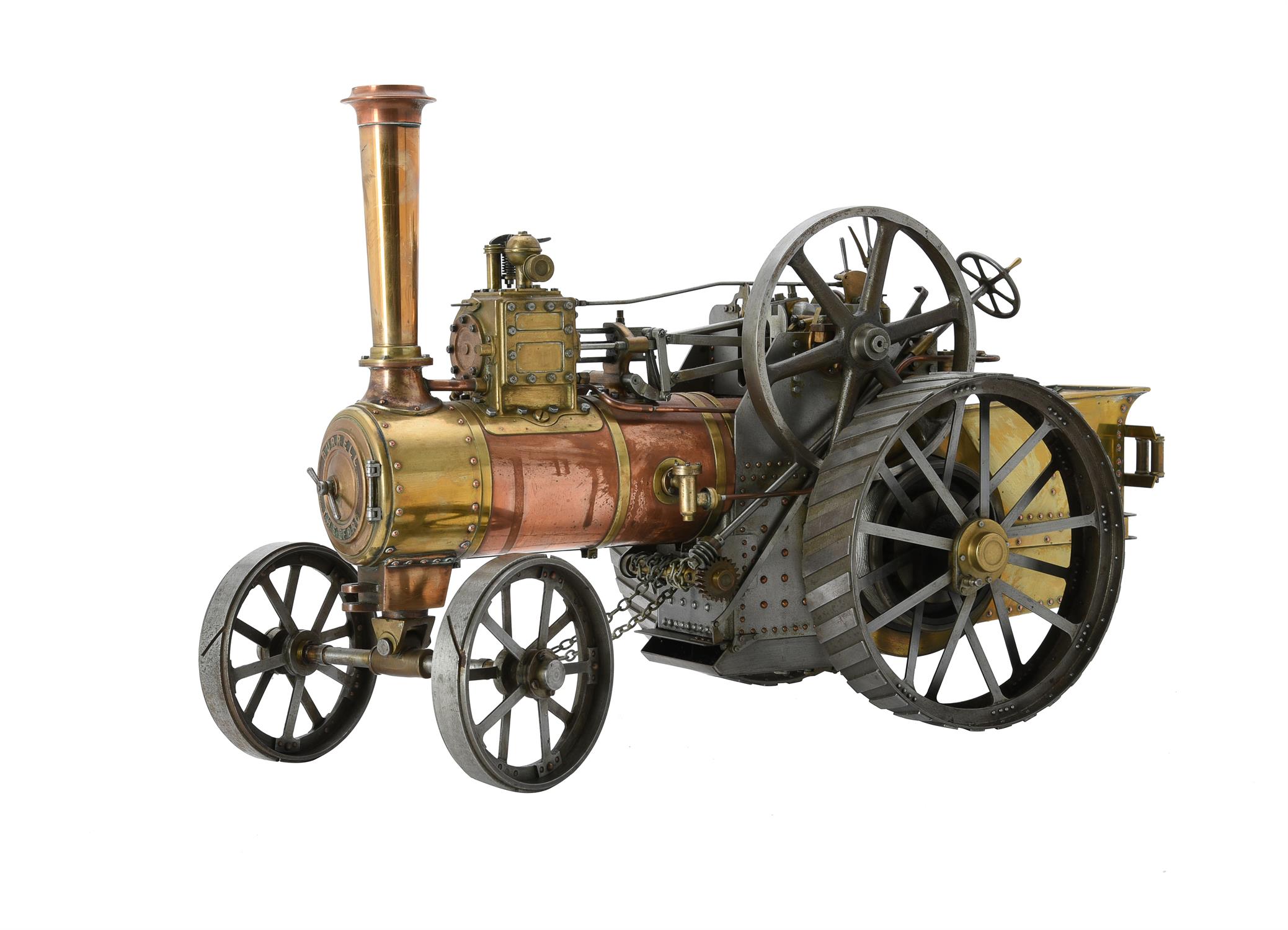 A well engineered 1 1/2 inch scale model of a Burrell agricultural traction engine