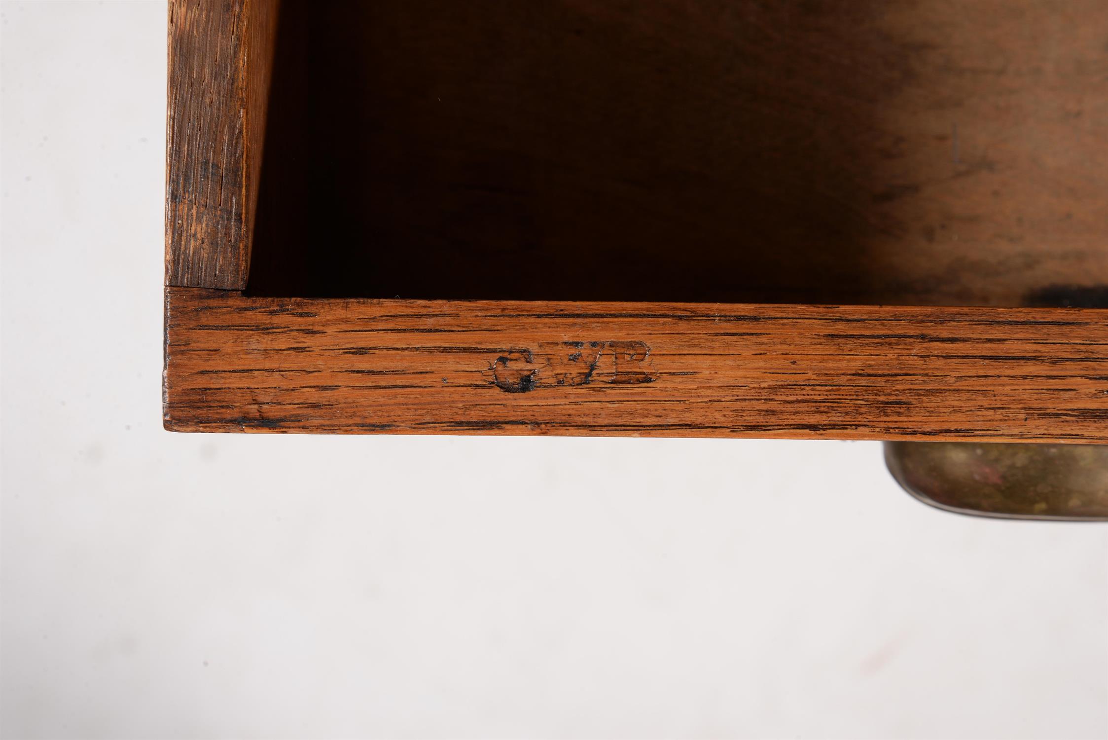 Great Western Railway interest- an oak two drawer writing table - Image 2 of 2