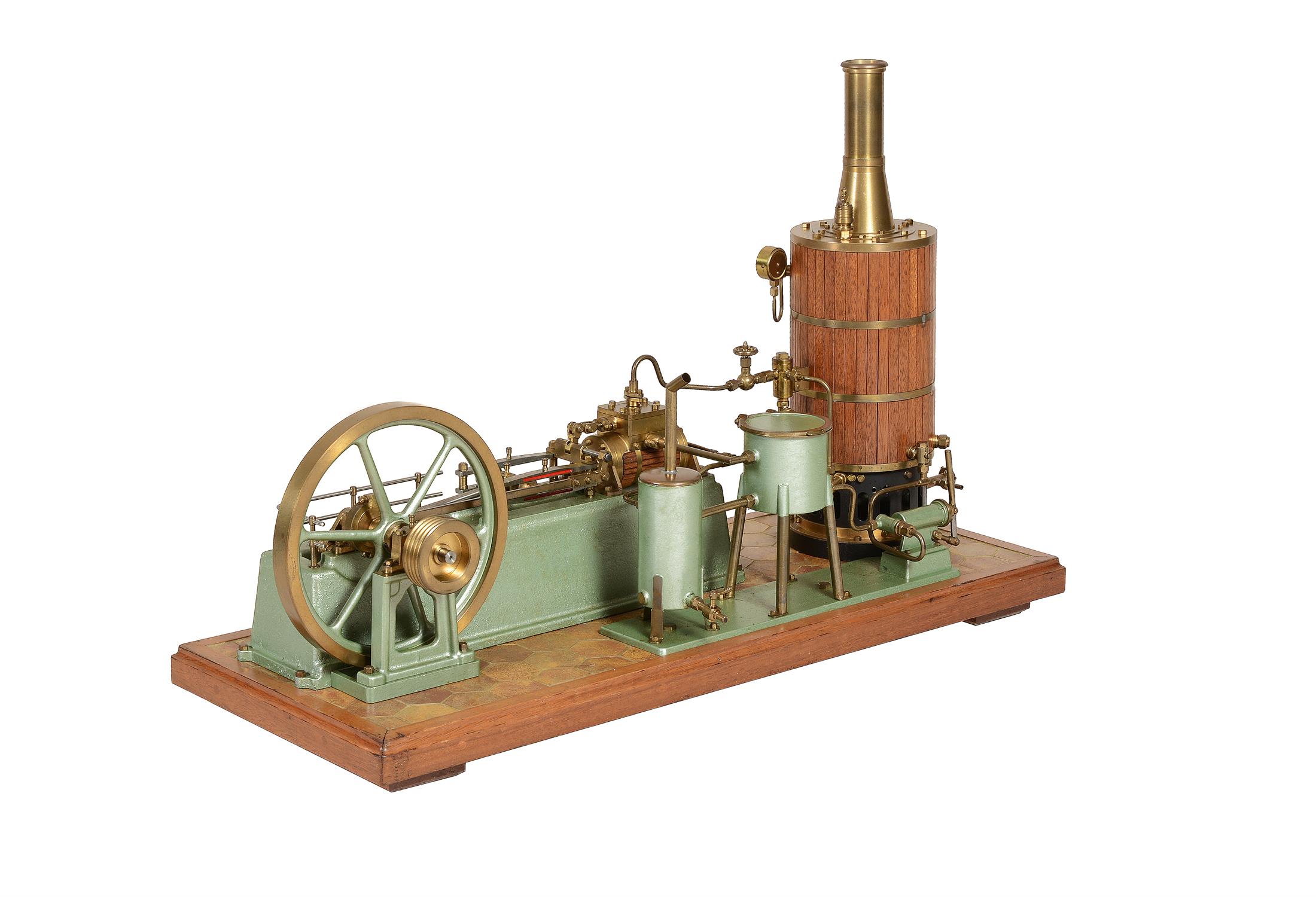 An exhibition standard model of gas fired model stationary steam set