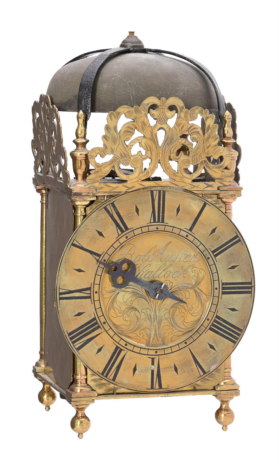 A George III brass lantern clock - Image 2 of 3