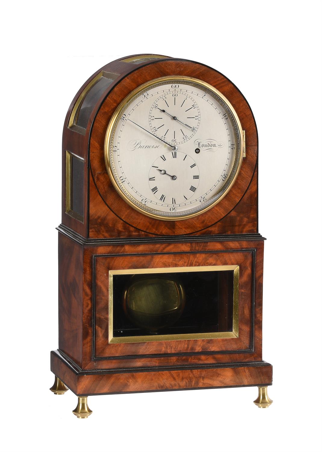 Y A fine rare George IV brass mounted mahogany table regulator