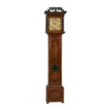 A fine Charles III olivewood and parquetry inlaid oyster eight-day longcase clock, William Clement