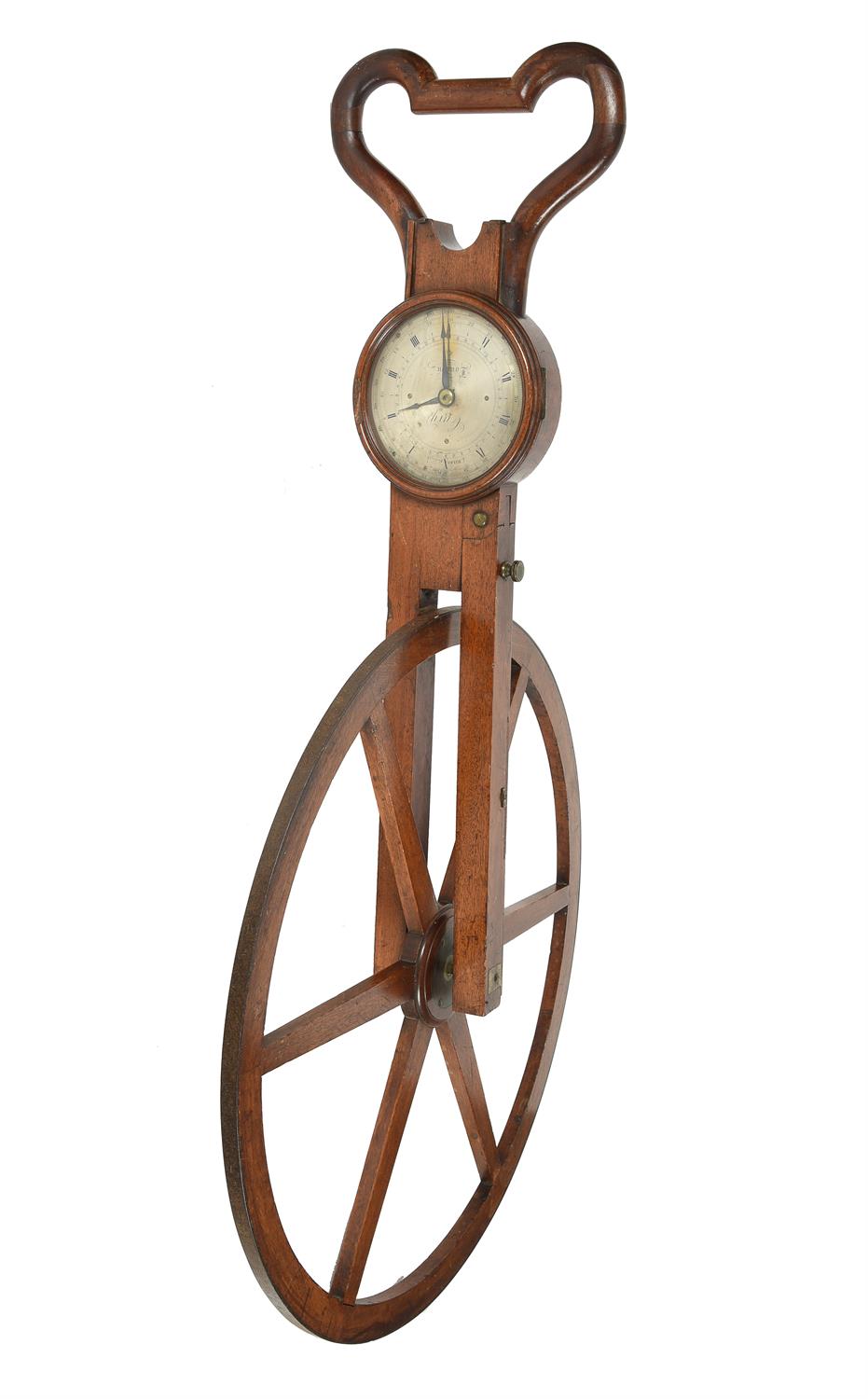 A rare George III mahogany hodometer or waywiser