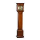 An oak cased thirty-hour longcase clock