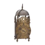 A Charles II brass lantern clock, John Wise