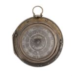 An interesting George III silver triple-cased small verge pocket watch