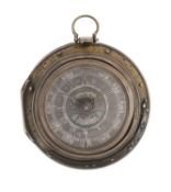 An interesting George III silver triple-cased small verge pocket watch