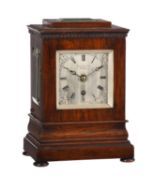Y A Victorian rosewood small five-glass library mantel timepiece