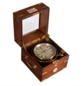 A George V mahogany two-day marine chronometer