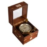 A George V mahogany two-day marine chronometer