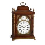 A George III gilt brass mounted musical table clock, Merlin