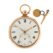 A Regency 18ct gold open-faced lever pocket watch