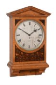 A Victorian oak architectural wall timepiece, Vuilliamy