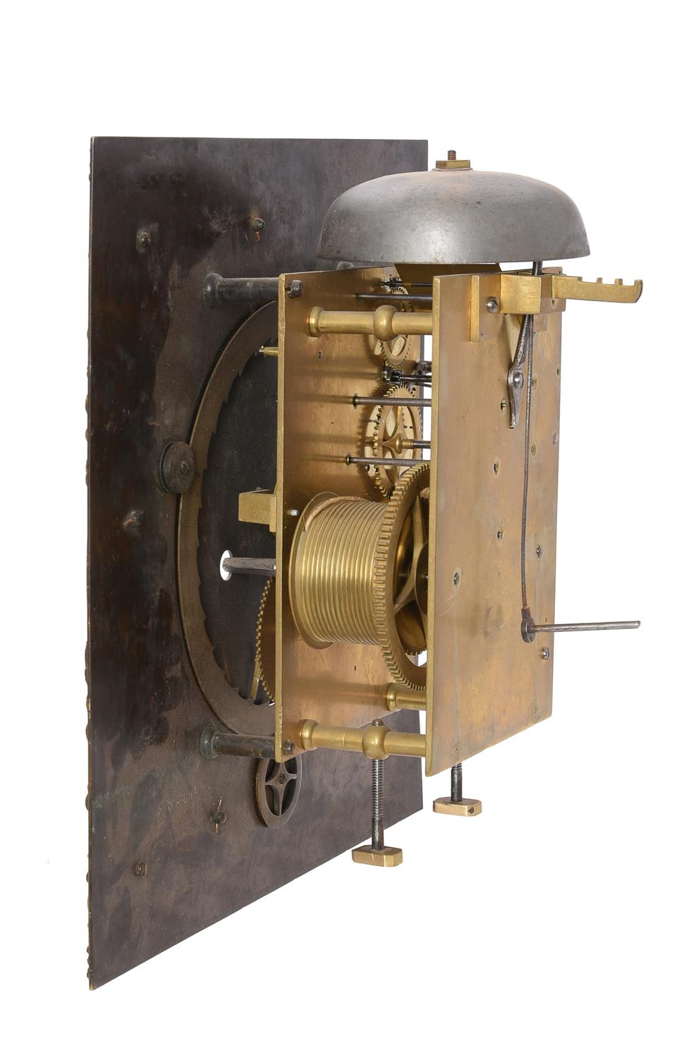 A George III eight-day longcase clock movement and dial - Image 3 of 4