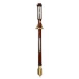 A William IV/early Victorian mahogany bowfronted mercury cistern tube marine stick barometer