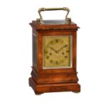 Y A Fine Victorian rosewood five-glass library mantel clock, James Hux