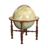 An impressive late Victorian thirty inch terrestrial library globe, W. and A.K. Johnson Limited