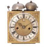 A fine and rare William III table clock movement and dial with pull-quarter repeat, John Knibb