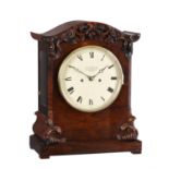 Y A Victorian rosewood quarter striking table clock
