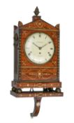 A Regency brass inlaid mahogany quarter-chiming bracket clock