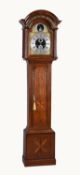 A fine George II oak and parquetry eight-day grande-sonnerie chiming longcase clock with moonphase