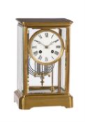 A French gilt brass four-glass mantel clock