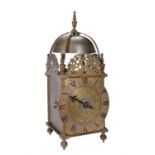 A Charles II brass lantern clock, Nicholas Coxeter