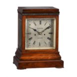 Y An early Victorian rosewood four-glass mantel clock