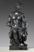 After Michelangelo Buonarroti, a cast iron model of Giuliano de' Medici