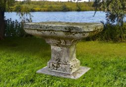 A French carved limestone garden table