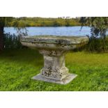 A French carved limestone garden table