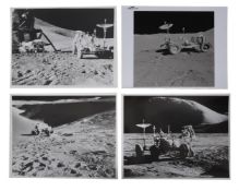 Four lunar landscapes with the Lunar Rover, Apollo 15, July-August 1971